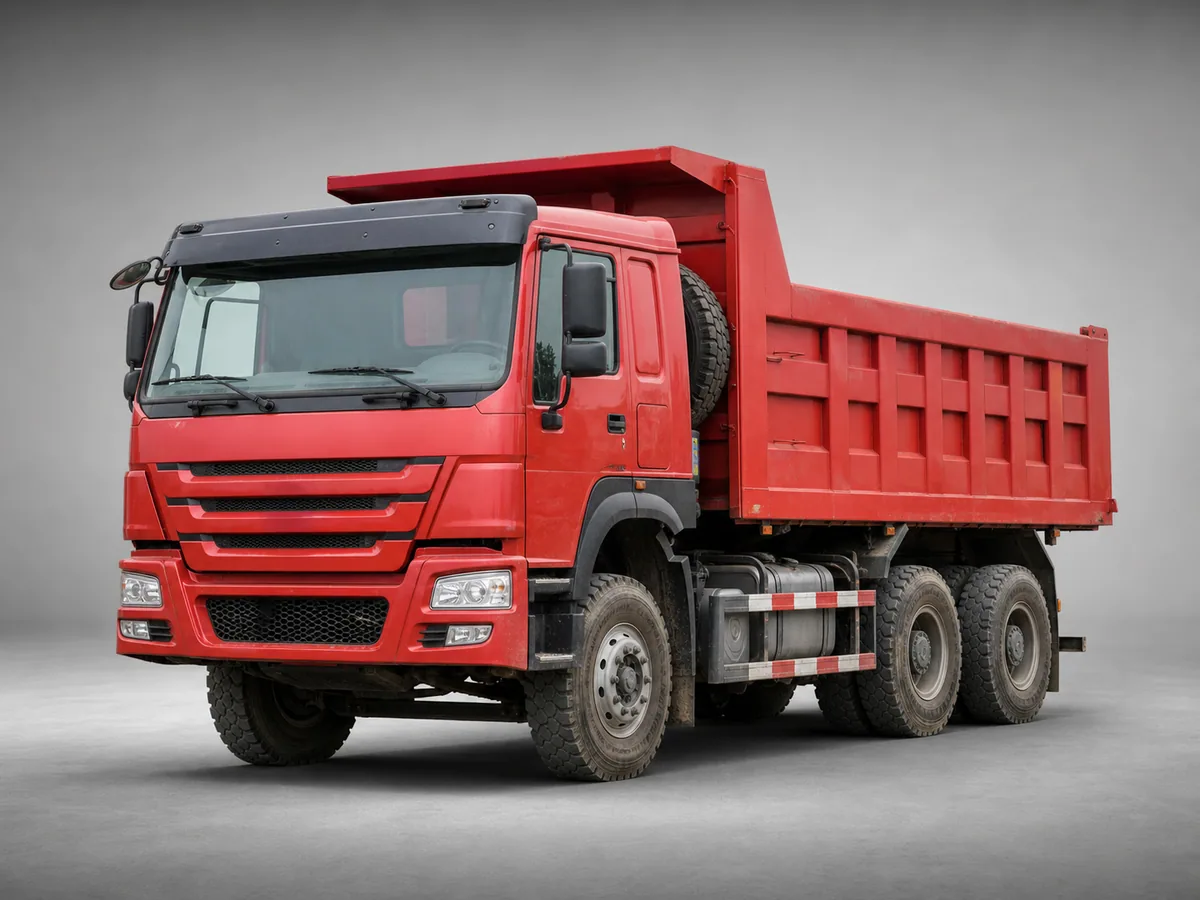 Representative catalogue image of a red used heavy-duty dump truck