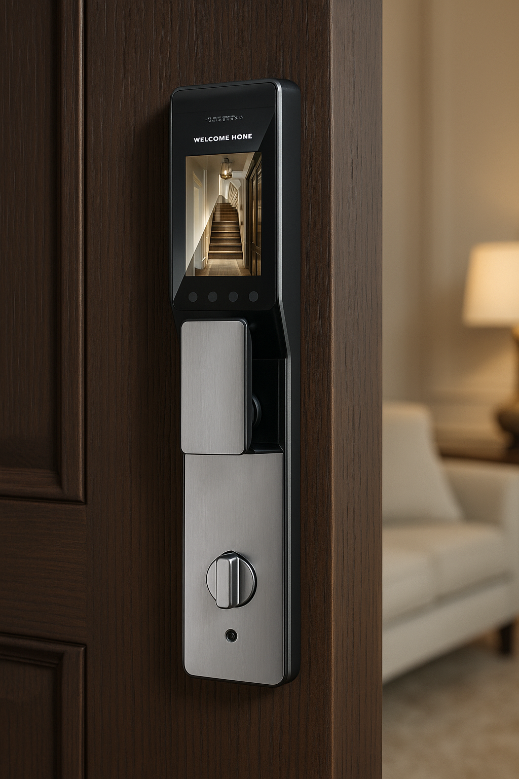 SUMMER SALE!! Smart Fingerprint & Face Recognition Door Lock – Keyless Security for Homes & Offices