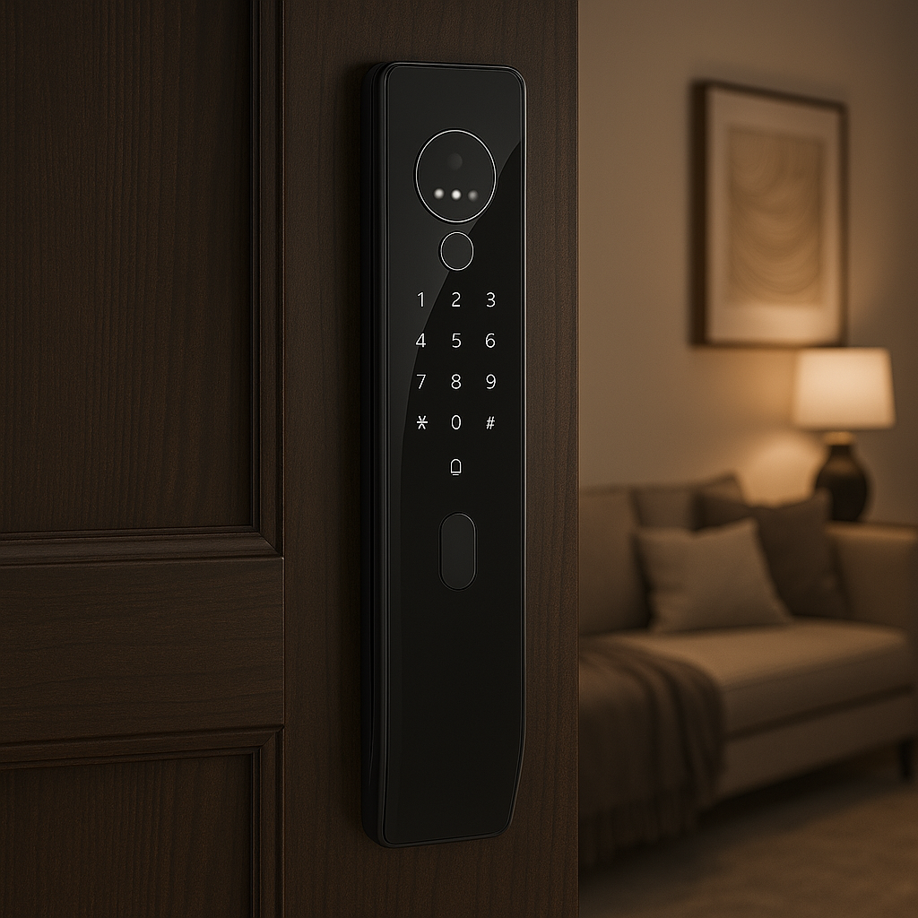 SUMMER SALE!! Smart Fingerprint & Face Recognition Door Lock – Keyless Security for Homes & Offices