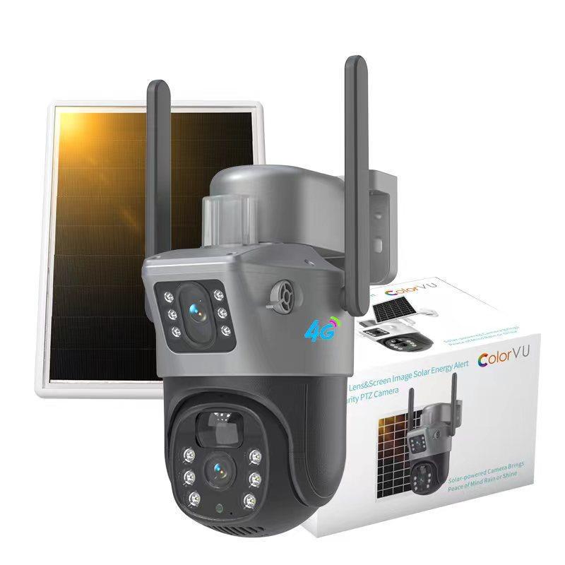 SUMMER SALE!! 4G Solar-Powered Dual-Lens Security Camera – Reliable Outdoor Surveillance Anywhere