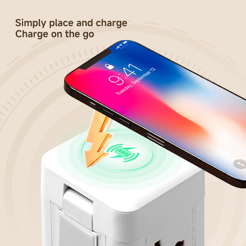 360° Rotating Power Strip Tower with USB Ports – Smart Charging Hub for Home & Office