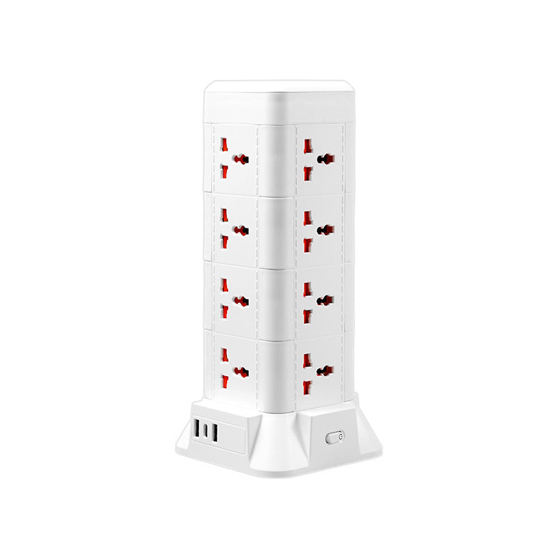360° Rotating Power Strip Tower with USB Ports – Smart Charging Hub for Home & Office
